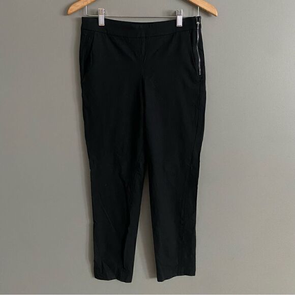 Kit And Ace Black Ankle Cropped Trousers Side Zip Womens Size 4 - Picture 1 of 7